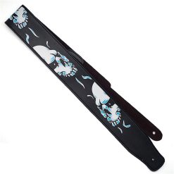 Gitarrengurt mit Totenkopf und Eisschädeln