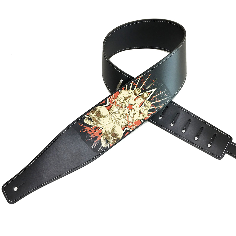 Gitarrengurt Totenkopf Blutrünstiger Aufruhr