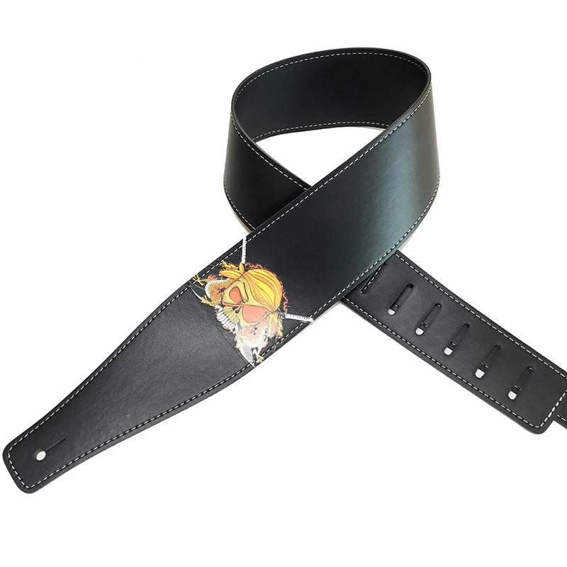 Gitarrengurt mit Piraten-Totenkopf Rocker-Motiv