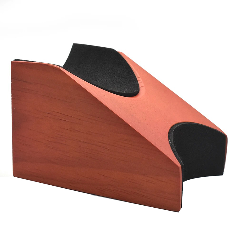 Unterstützende Holz-Armlehne für Gitarre & Ukulele - Rutschfest und Stabil in Orange Farbe