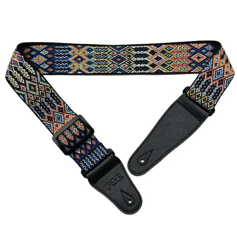 Allgemeine Ansicht Akustikgitarren-Gurt Gewebter Jacquard 'Tribal Teppich
