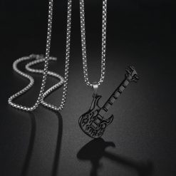 Avant Anhänger Gitarre Rock Metal - Dunkle Flammen Schädel