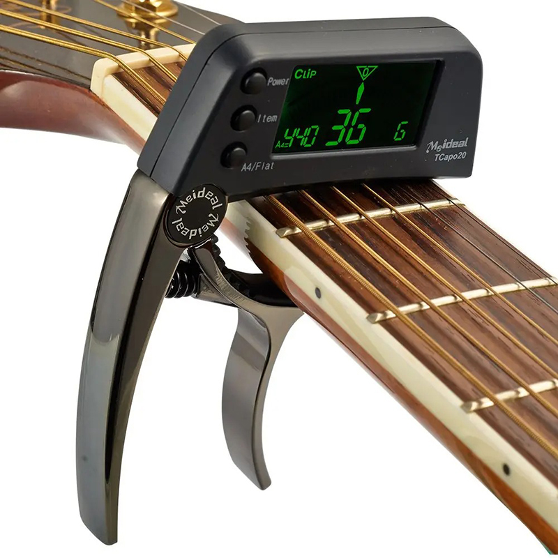 Capodastre Stimmgerät LCD Modell Clip & Tune Vielseitig Farbe Schwarz