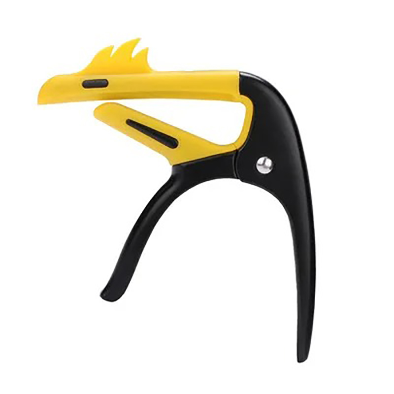 Capodastre Gitarren-Design Flamingo - Metallspannung + 3 kostenlose Plektren in Gelb