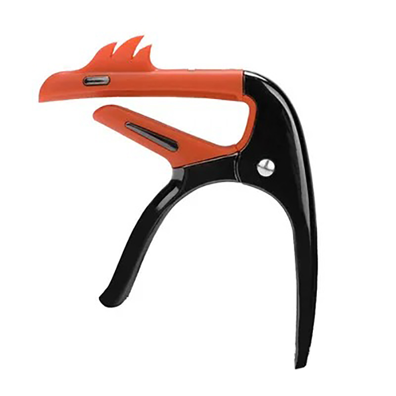 Capodastre Gitarren-Design Flamingo - Metallspannung + 3 kostenlose Plektren in Orange