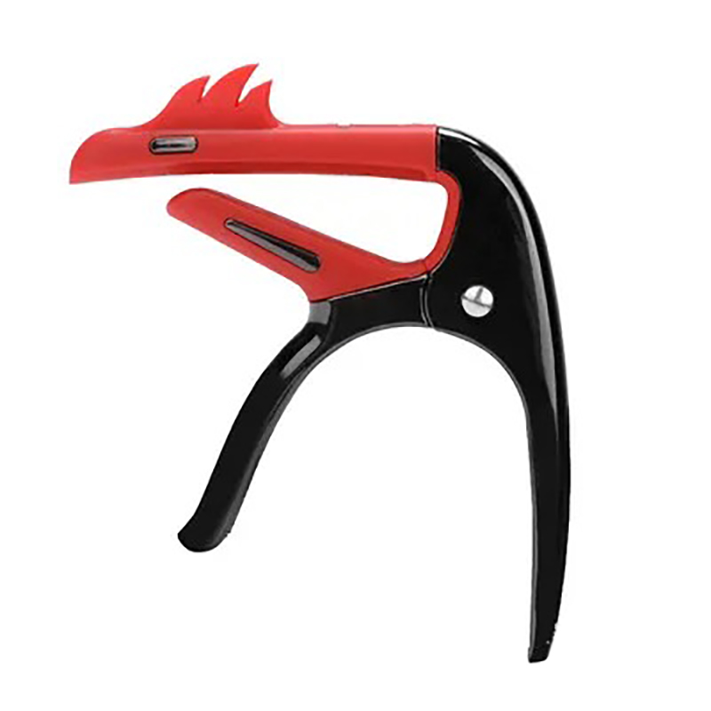 Capodastre Gitarren-Design Flamingo - Metallspannung + 3 kostenlose Plektren in Rot