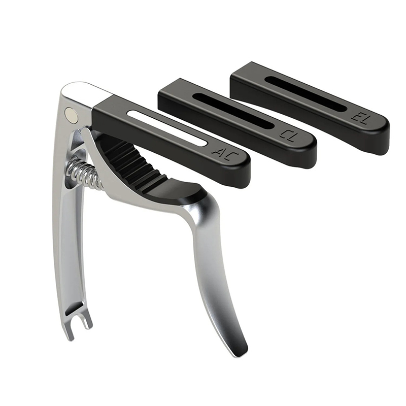 Universeller Multi-Profil Kapodaster - 3-in-1 Einstellung! Farbe Silber