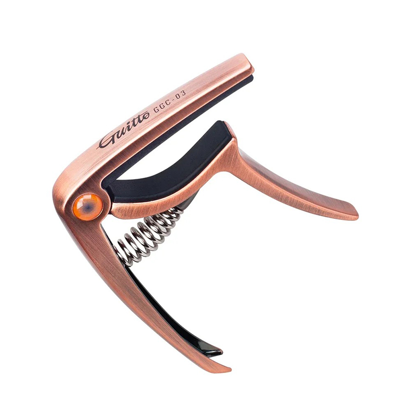 Vintage-Stil Gitarrenkapodaster mit Federmechanismus in Roségoldfarbe