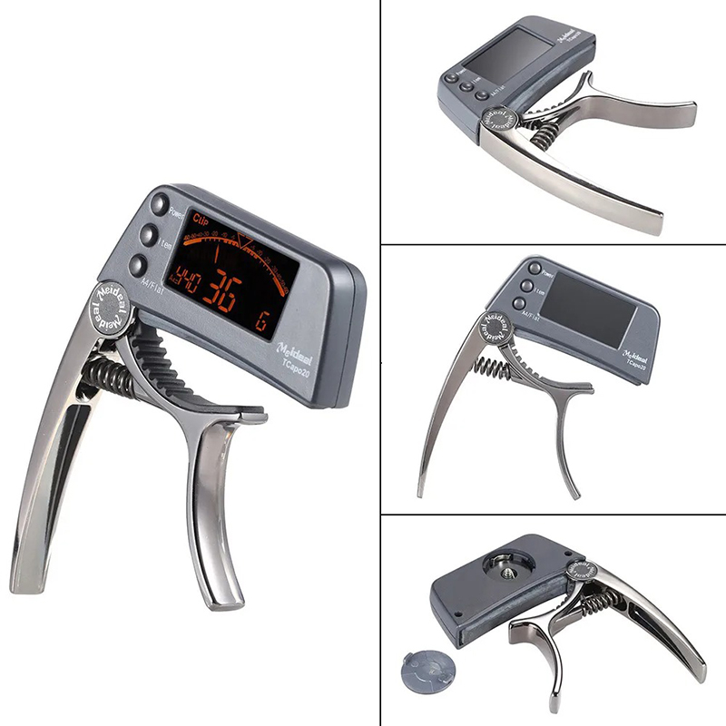 Details Kapodaster Stimmgerät LCD Modell Clip & Tune Vielseitig