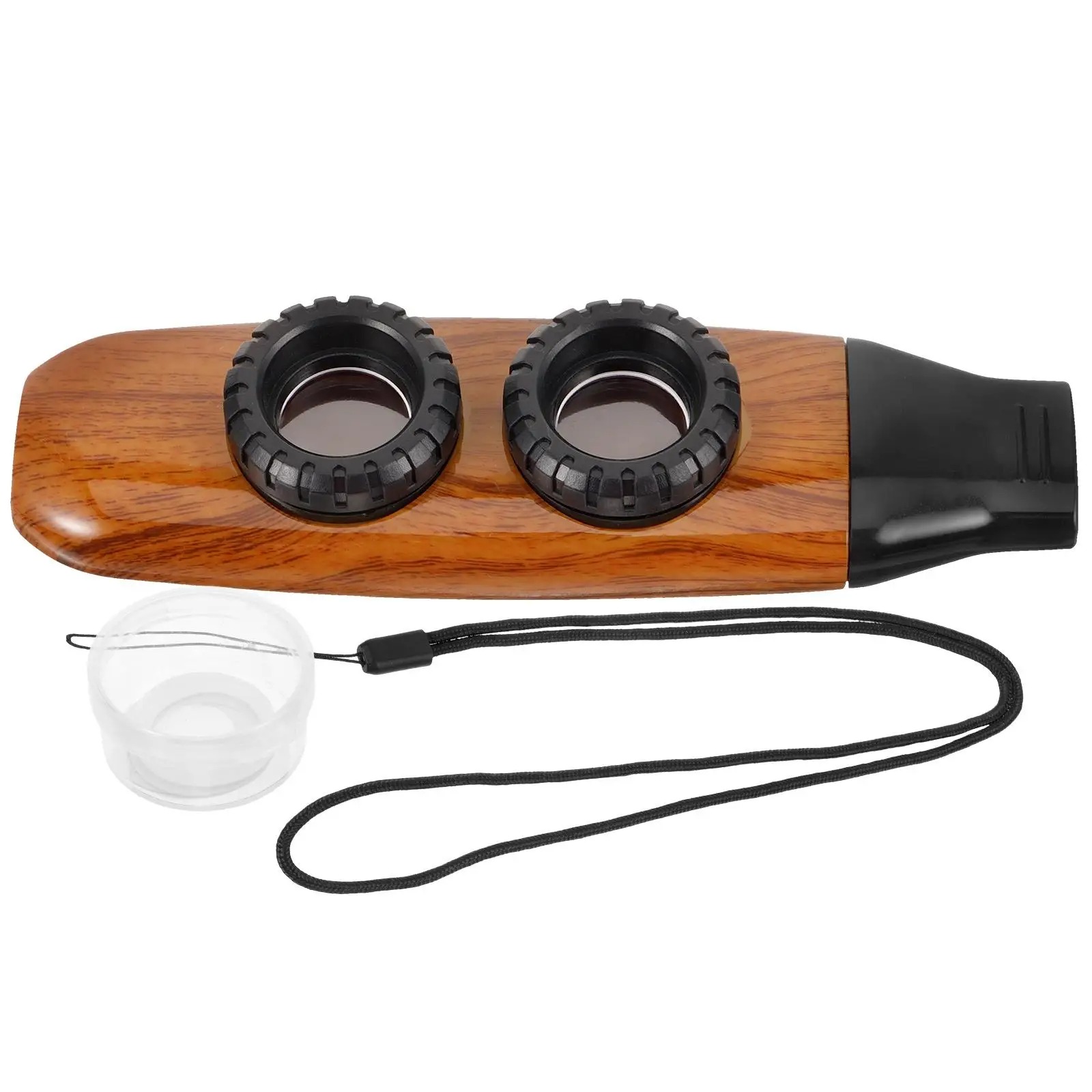 Details zum Kabellosen Elektrischen Kazoo - Vintage-Holz-Design - Mehrere Soundeffekte