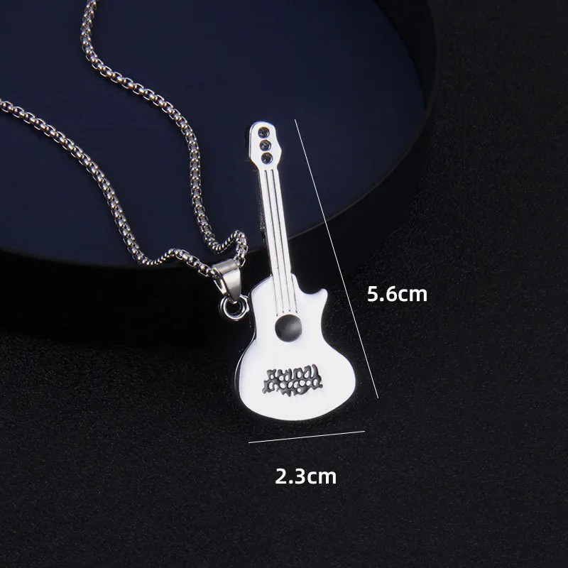 Abmessungen Anhänger Gitarre Rock Silber Akustika