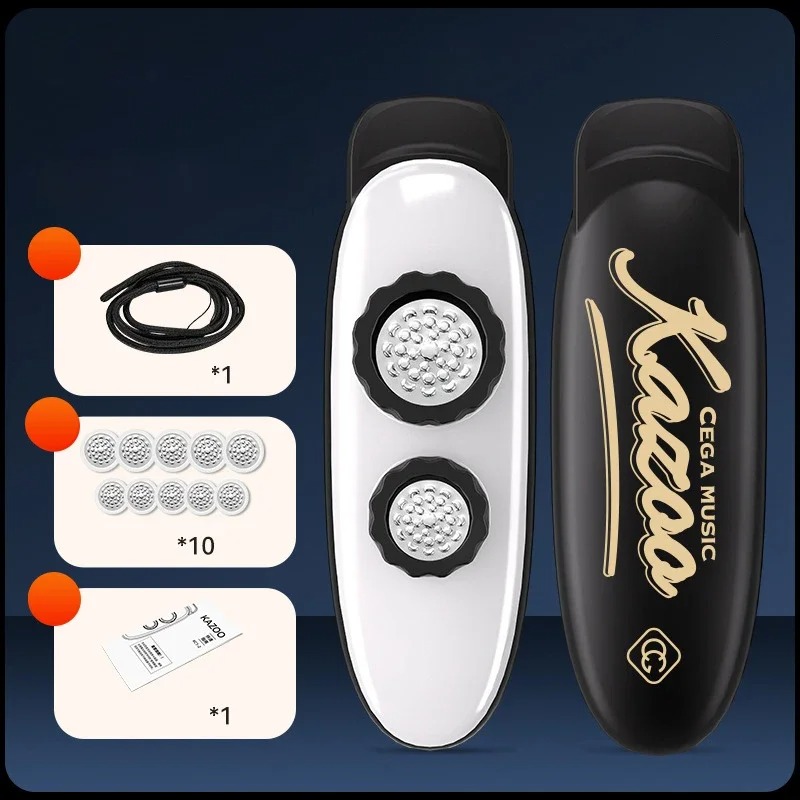 Kazoo Bivibrato-Röhre Einzigartig mit Doppelresonanz (Reicher und Vibrant Klang) - ideal für Amateure Farbe Weiß