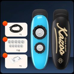Kazoo Bivibrato-Röhre Einzigartig mit Doppelresonanz (Reicher und Vibrant Klang) - ideal für Amateure Farbe blau