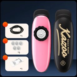 Kazoo Classique Tube Unique mit reinem Klang (klarer und minimalistischer Ton) - ideal für Anfänger, Farbe Rosa