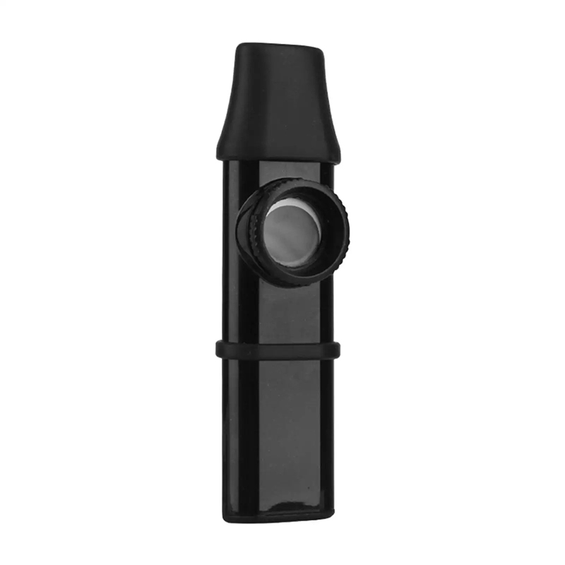 Vielseitiges Kazoo mit reinem Klang & Mundstück für Blockflöte in Schwarz