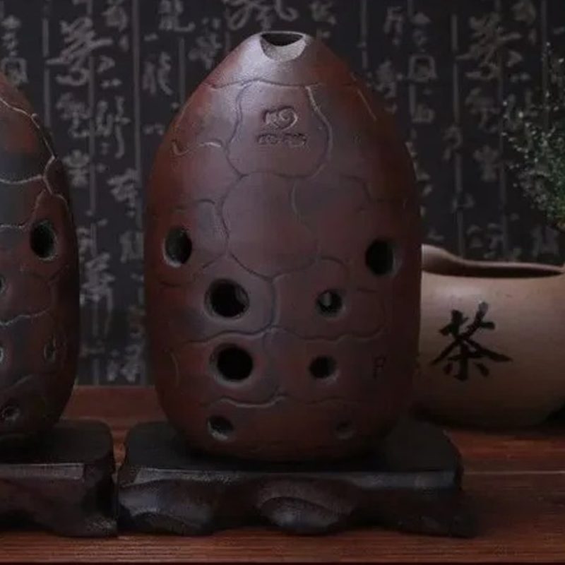 Prächtige Xun Keramik mit 10 Löchern (埙) Geist der Erde - Doppelhöhle - Ton F oder G
