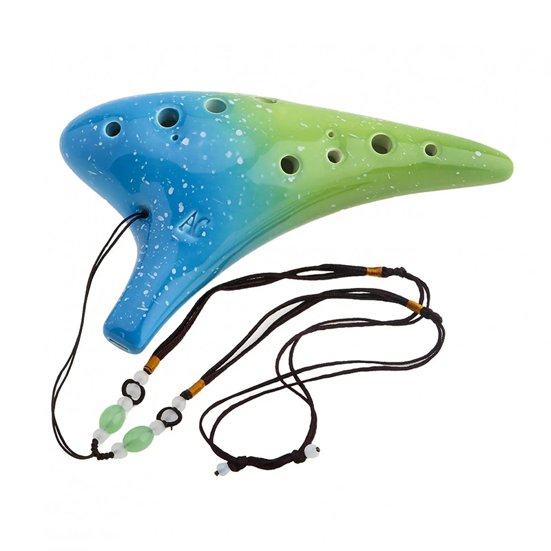 Ocarina Keramik 12 Löcher - Melodie der Elemente Farbe Multi