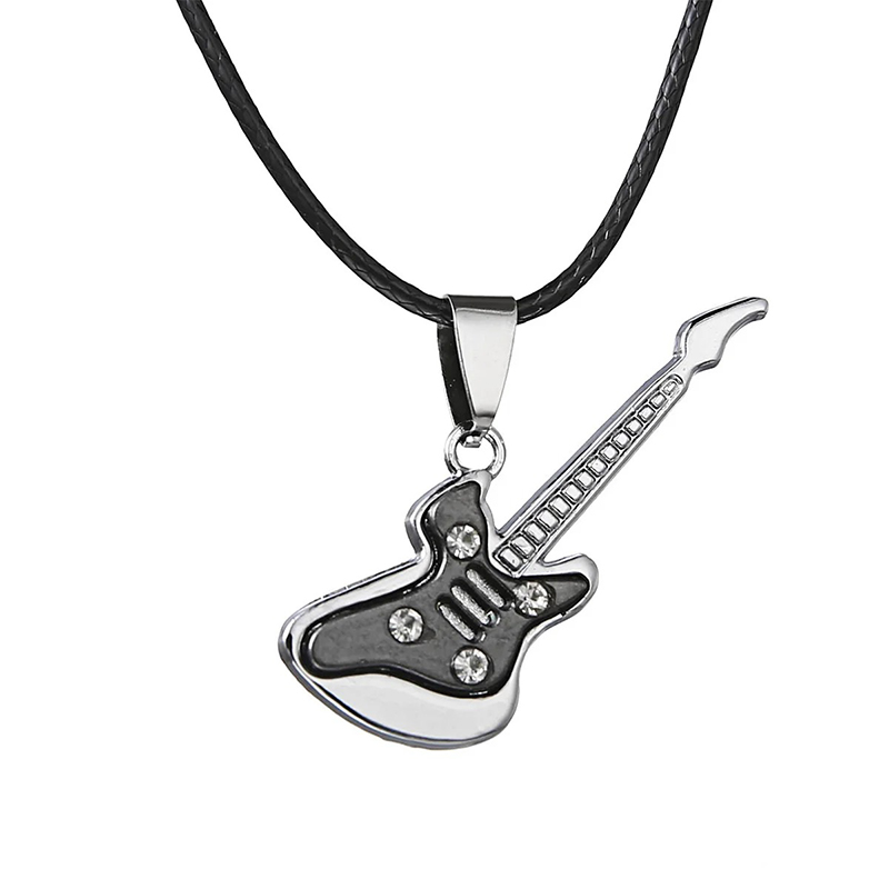 Anhänger Rock Gitarre 'Crystal Jam' in Schwarz