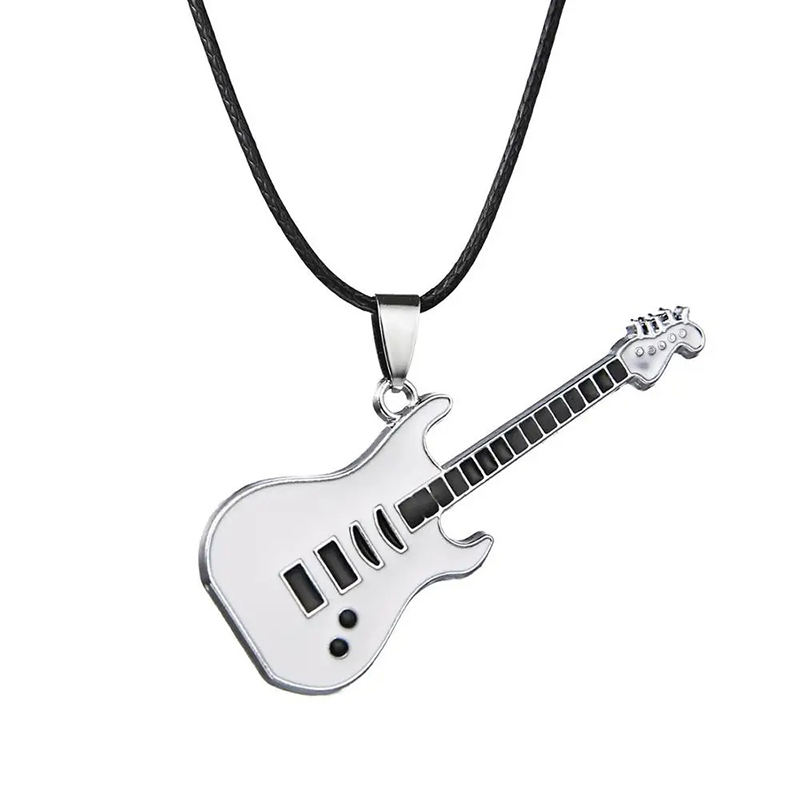 Anhänger Rock Gitarre 'Doppel Solo' Farbe Weiß