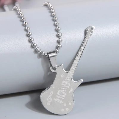 Anhänger Gitarre Rock 'Metal Symphony' Farbe Silber