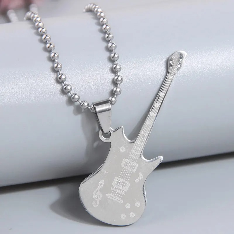 Anhänger Gitarre Rock 'Metal Symphony' Farbe Silber