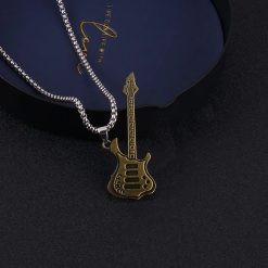 Rock Gitarren Anhänger - Bronze Vintage Vibe