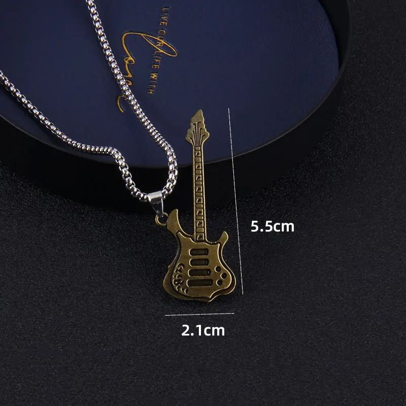 Abmessungen Anhänger Gitarre Rock - Bronze Vintage Vibe