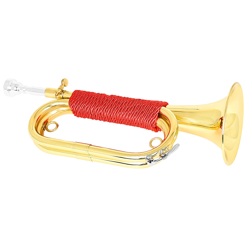 Avant Bugle de Marche Spanisch - Vergoldetes Messing mit Hülle Blasinstrumente