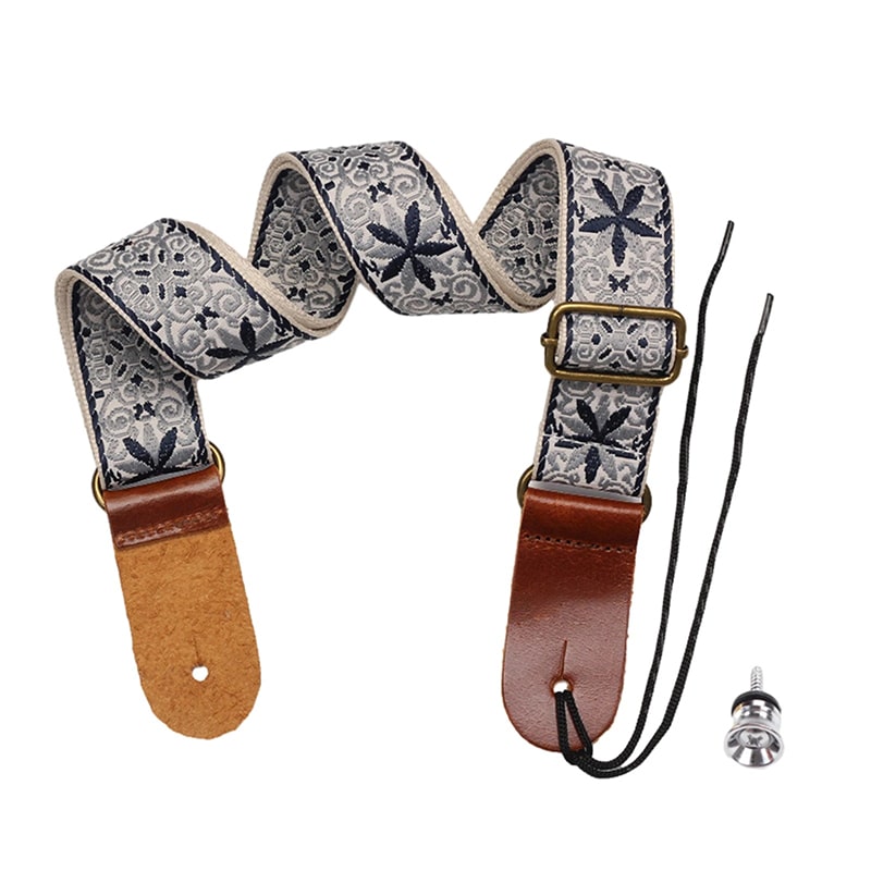 Avant Sangle Ukulele Vintage Blumen Bohemian Blau Sternenhimmel