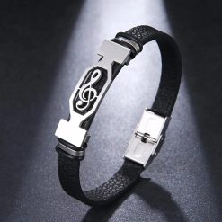 Armband Schlüsselnote Kadenz aus Stahl