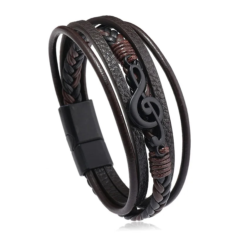 Armband Schlüssel von Sol Rock Schwarz Harmonie Farbe Braun
