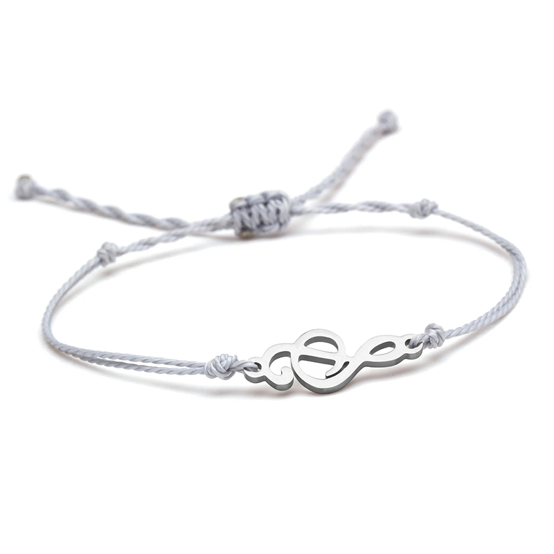 Armband Musikalische Melodielinie Silberfarben