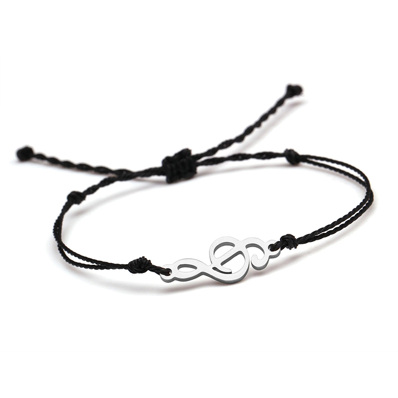 Armband Musikalische Melodielinie Farbe Schwarz