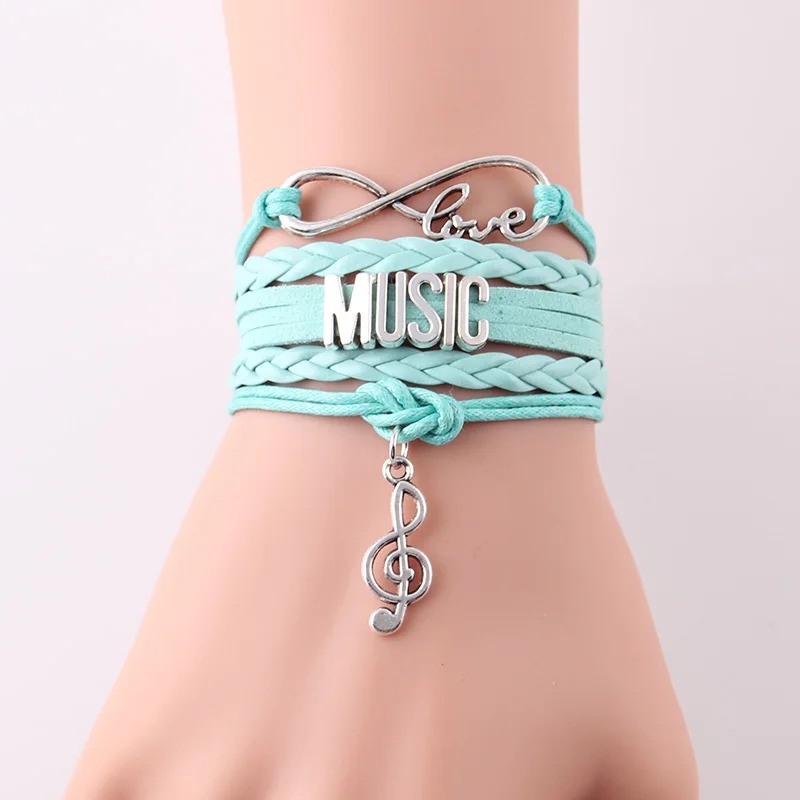 Armband Musik Liebe & Melodie Farbe Himmelblau