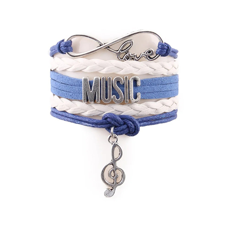 Armband Musik Liebe & Melodie Farbe Blau