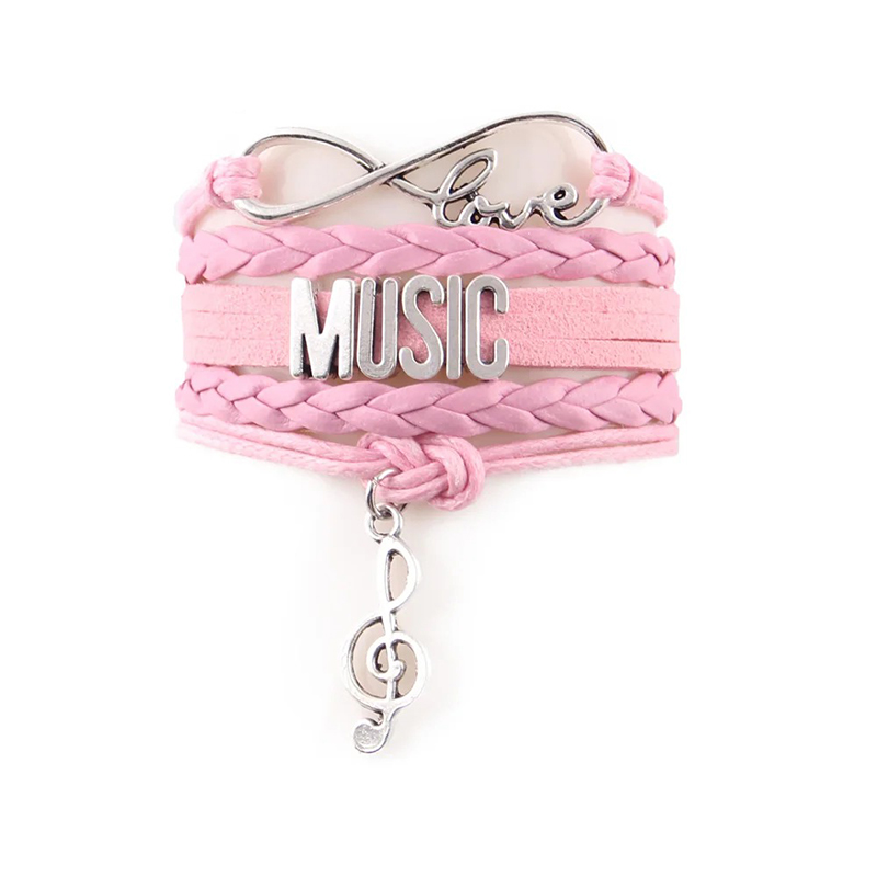 Armband Musik Liebe & Melodie Farbe Rosa