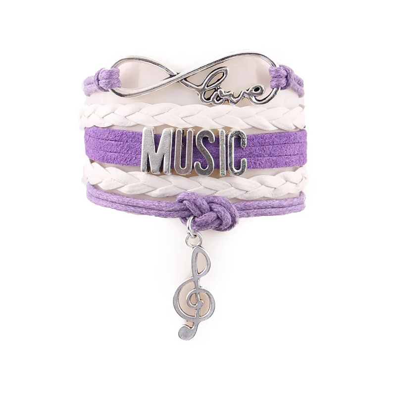 Armband Musik Liebe & Melodie Farbe Violett