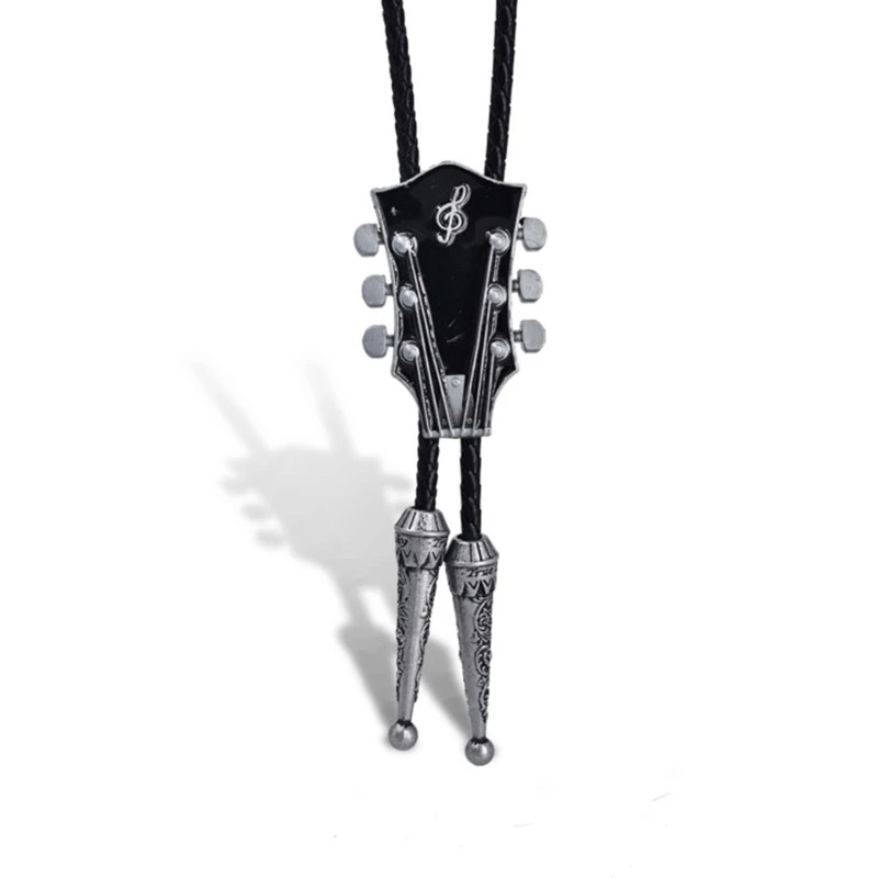 Cracatte Bolo Gitarre Der Schnürsenkel des Bluesman Farbe Silber