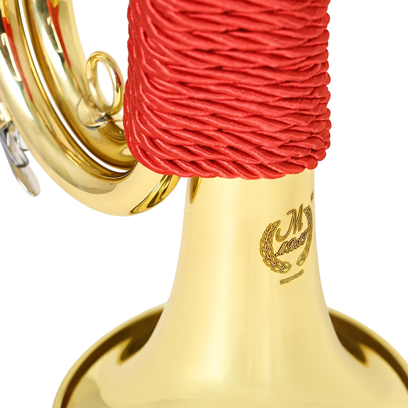 Details Spanisches Marschsignalhorn - Vergoldetes Messing mit Hülle Blasinstrumente