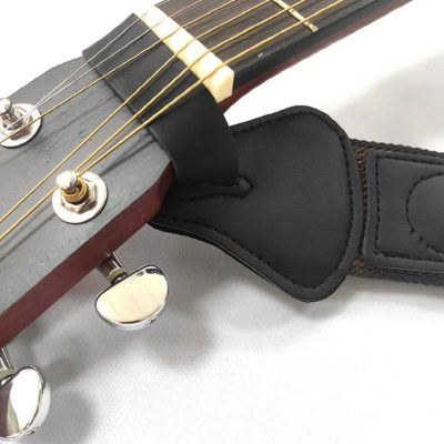 Vollständige Details des klassischen Gitarrengurts in Kaffeebraun