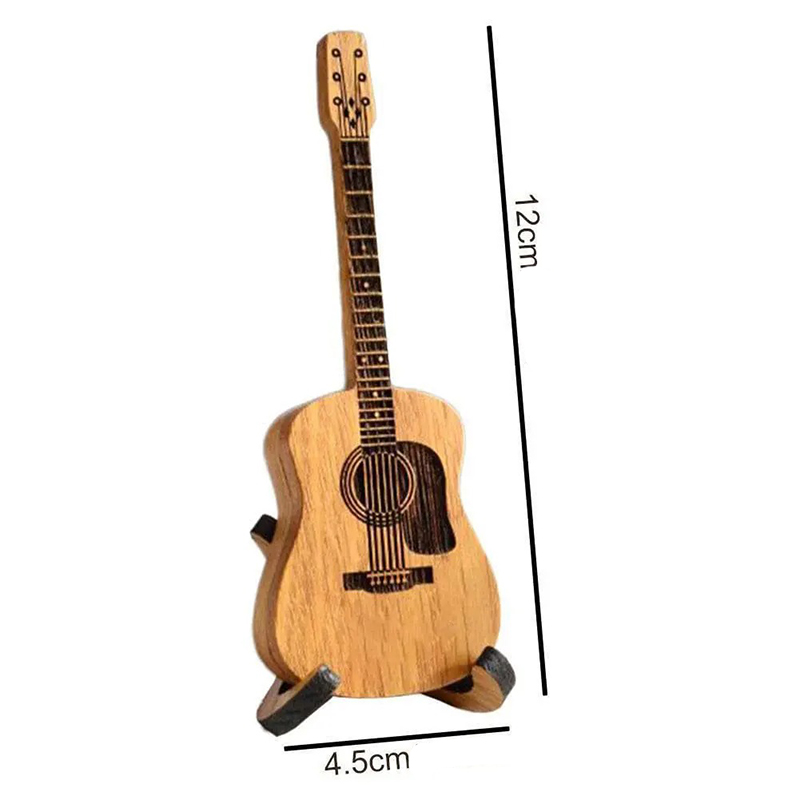 Abmessungen einer Holzschachtel mit Plektren für akustische Gitarre vom Herzen des Luthiers
