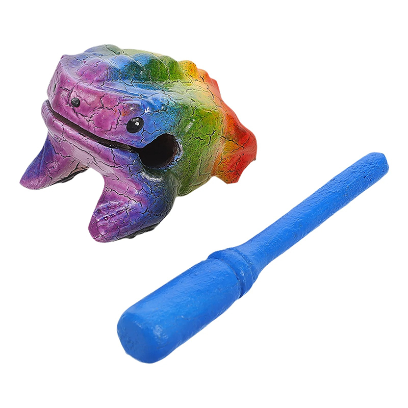 Holz Regenbogen Kröte Schaber Schlaginstrument