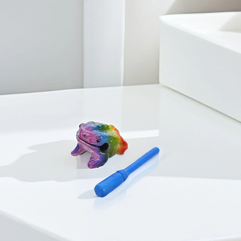 Schlaginstrument - Regenbogenfarbener Holzkrötenkratzer
