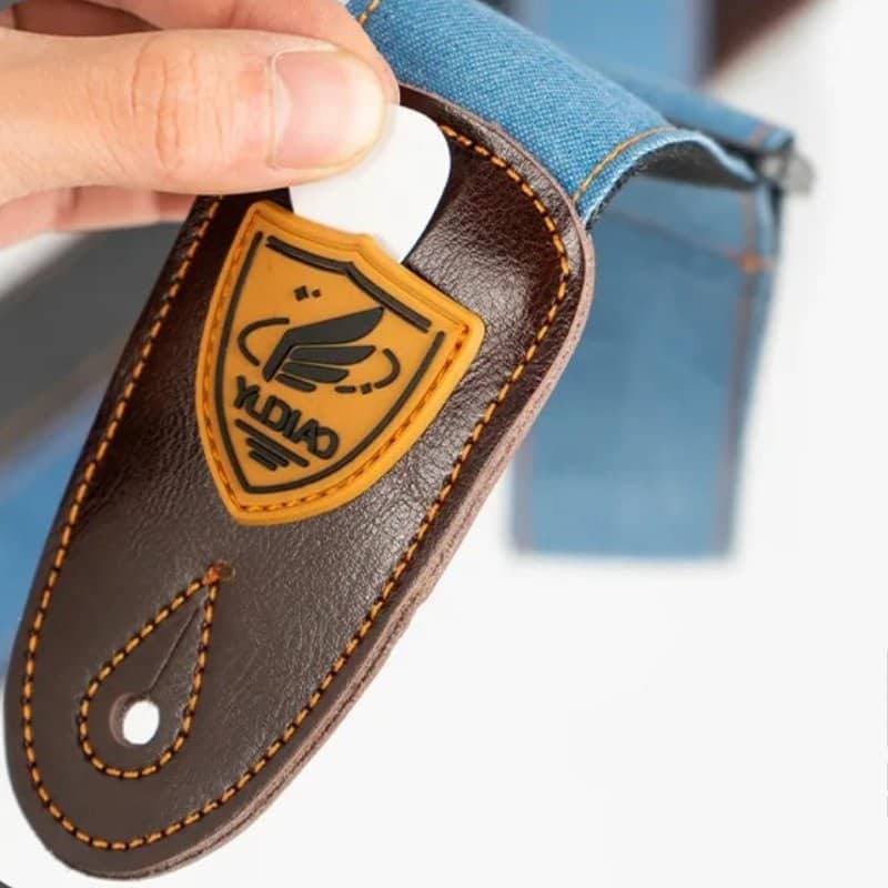 Herrliche Dunkelblaue Denim-Akustikgitarrengurt