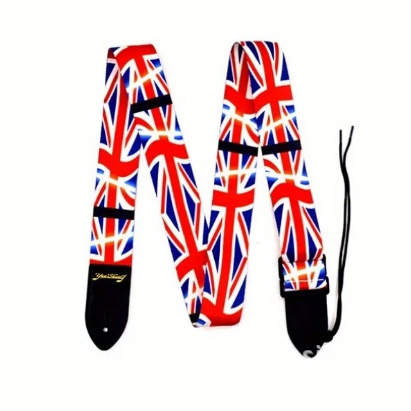 Prächtiger Gitarrengurt mit dem Thema Union Jack im britischen Rock-Stil