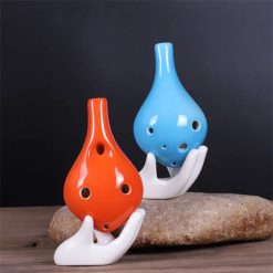 Ocarina - Keramik - Strohfeuer-Stil 6 Loch Ton C Farbe