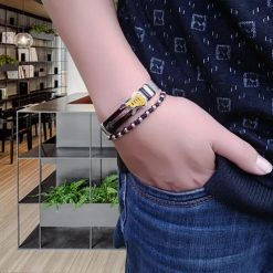 Ansichtsbereich Armband Gitarre Rock Stratocaster vergoldet