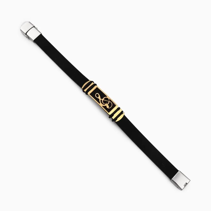 Vollständige Ansicht des eleganten Signature G-Schlüssel Armbands