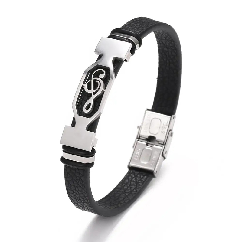 Allgemeine Ansicht Armband Notenschlüssel Stahltakt