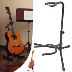 Verstellbarer Gitarrenständer mit rutschfestem Haken - Universeller Ständer für Gitarre, Banjo & Bratsche